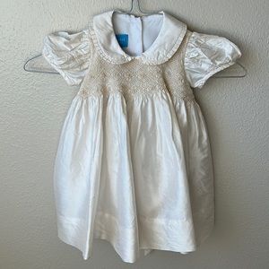 Anavini Hand Smocked silk dress